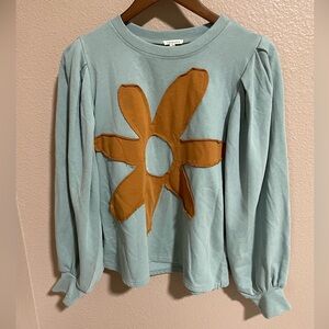 Jodifl Floral Appliqué Women Sweatshirt Top